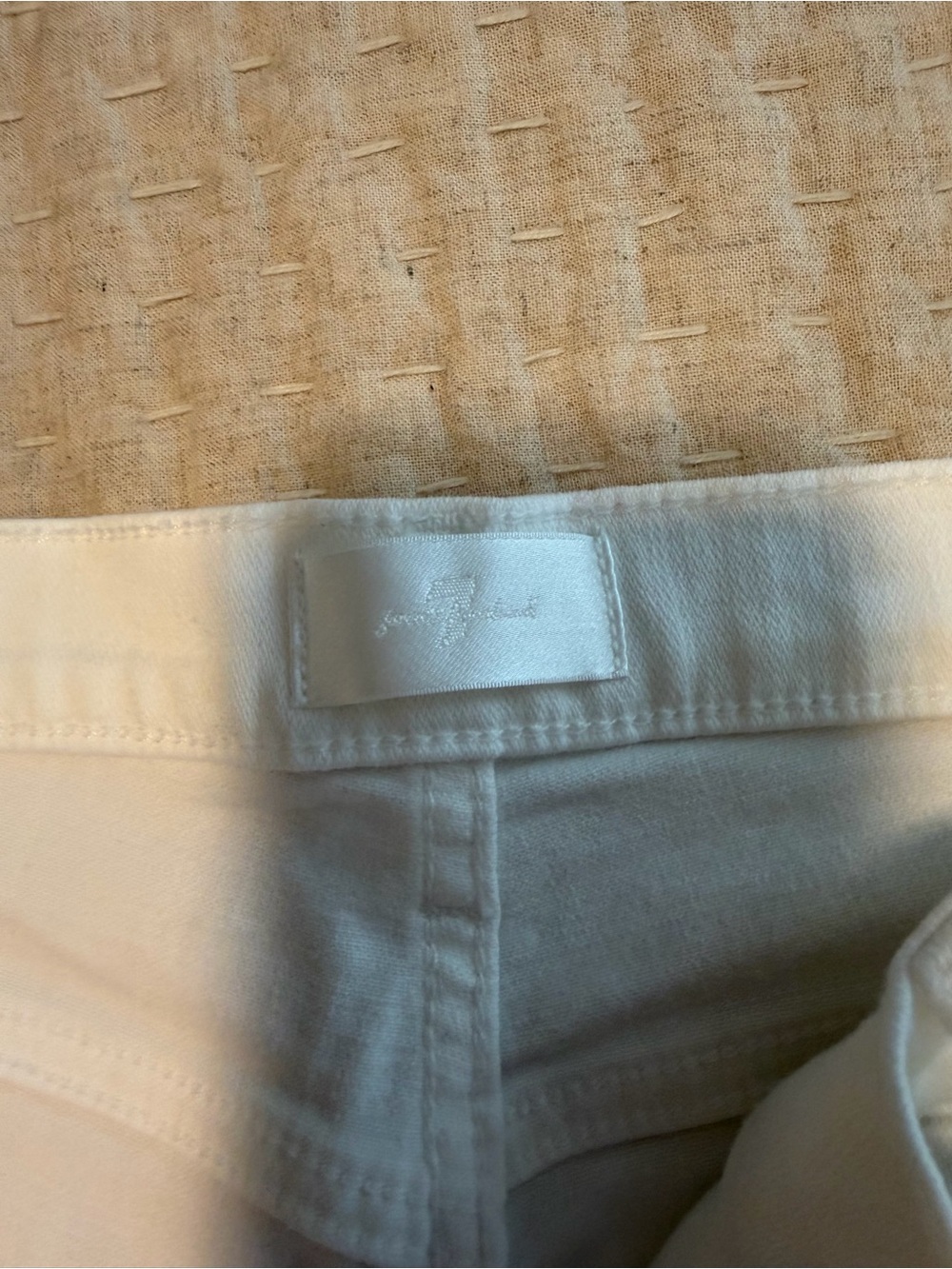 7 For All Mankind White Women's Jean Shorts